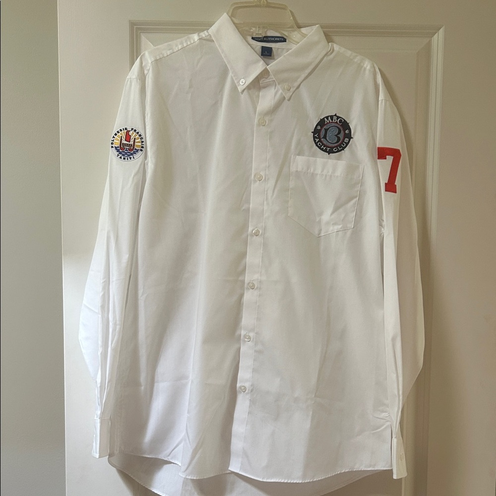 White Men's Shirt — Moorea Beach Club, Tahiti